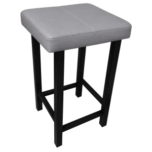 Taboret Klasyk tkanina Eko-skóra podstawa metalowa Stołek Loft : Kolor Stelaża - Czarny , Kolor tkaniny - EKO-SKÓRA - 22D, Typ tkaniny - Eko-skóra , Wysokość - 60 cm