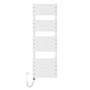 Grzejnik łazienkowy elektryczny Mila 1500x500 biały, Szerokość - 500 mm, Grzałka elektryczna - Biała 900 w