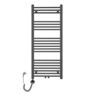 Grzejnik łazienkowy TRM 1200 antracyt elektryczny, Grzałka elektryczna - Antracyt 600 w, Szerokość - 600 mm