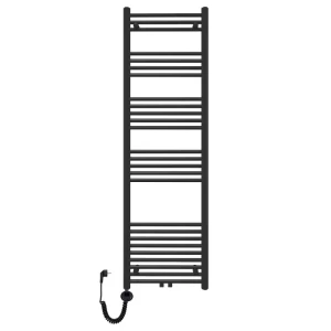 Grzejnik łazienkowy TRM 1600 czarny elektryczny, Szerokość - 500 mm, Grzałka elektryczna - Czarna 600 w