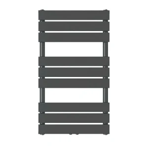 Grzejnik łazienkowy Mila 900x500 antracyt, Zestaw termostatyczny - Zestaw antracytowy, Szerokość - 500 mm