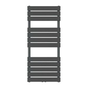 Grzejnik łazienkowy Mila 1200x500 antracyt, Zestaw termostatyczny - Zestaw antracytowy, Szerokość - 500 mm