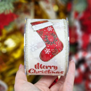 wstążka XMAS SOCKS 63mm*10m
