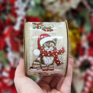 wstążka XMAS CATS 63mm*10m