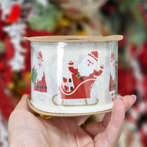 wstążka SANTA & GIFTS 63mm*10m