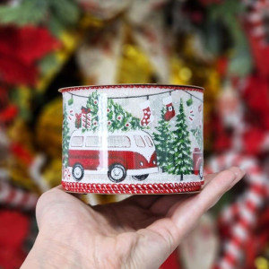 wstążka SNOW & CARS 63mm*10m