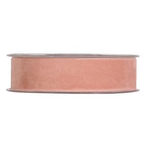 wstążka welurowa DOUBLE VELVET 25mm*7m SALMON