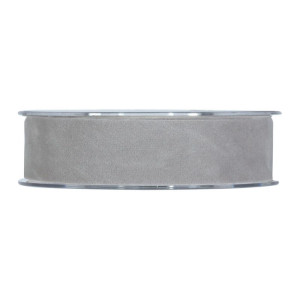 wstążka welurowa DOUBLE VELVET 25mm*7m GREY