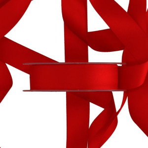wstążka MATT DOUBLE SATIN 25mm*15m RED