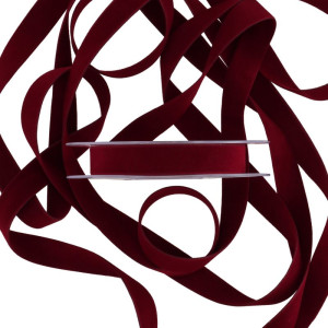 wstążka welurowa DOUBLE VELVET 15mm*7m BORDEAUX