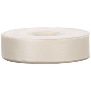 wstążka MATT DOUBLE SATIN 25mm*15m CREAM