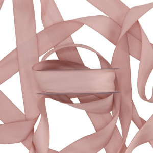 wstążka MATT DOUBLE SATIN 25mm*15m OLD PINK