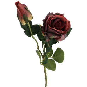 róże 3D na łodydze z pąkiem wys:68cm