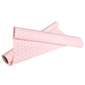 folia satynowa (FM) w kropki czarne 50cm*8,5m
