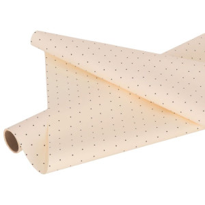folia satynowa (FM) w kropki czarne 50cm*8,5m