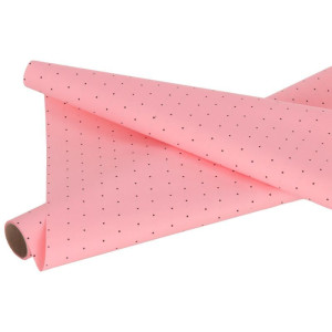 folia satynowa (FM) w kropki czarne 50cm*8,5m