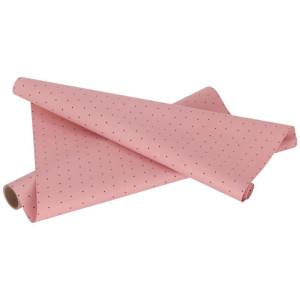 folia satynowa (FM) w kropki czarne 50cm*8,5m
