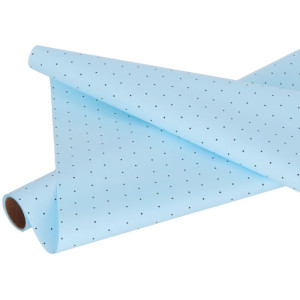 folia satynowa (FM) w kropki czarne 50cm*8,5m