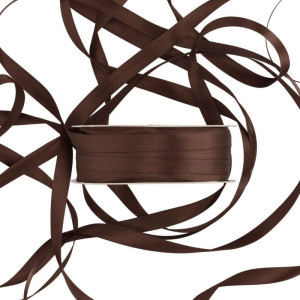 wstążka RASO 12mm*100m DARK BROWN