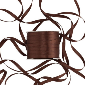 wstążka RASO 6mm*100m DARK BROWN