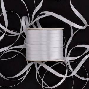 wstążka RASO 6mm*100m SILVER