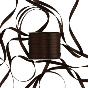 wstążka RASO 6mm*100m CHOCOLATE