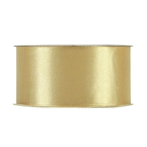 wstążka RASO 40mm*25m LIGHT GOLD