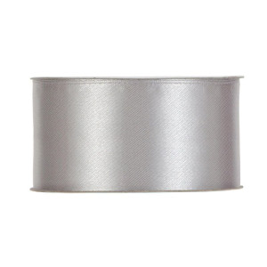 wstążka RASO 40mm*25m SILVER