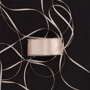 wstążka RASO 3mm*100m LIGHT CREAM