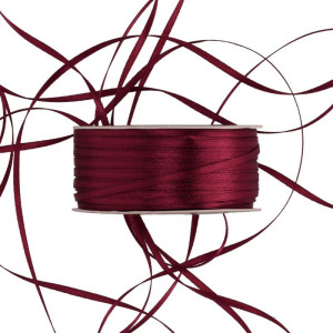 wstążka RASO 3mm*100m BORDEAUX