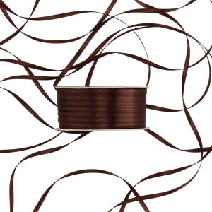 wstążka RASO 3mm*100m DARK BROWN