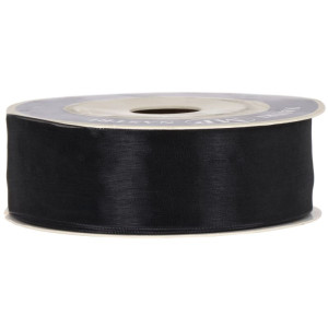 wstążka organzowa 40mm*50m BLACK