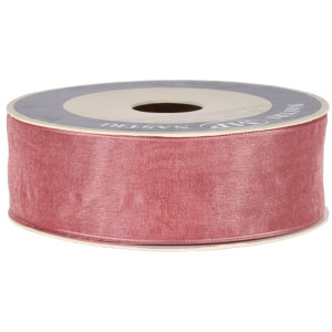 wstążka organzowa 40mm*50m OLD PINK