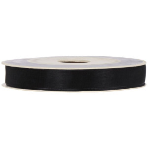 wstążka organzowa 15mm*50m BLACK