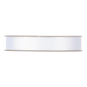 wstążka rypsowa GROS GRAIN 15mm*20m WHITE