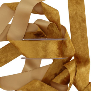 wstążka CHENILLE 40mm*10m GOLD