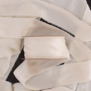 wstążka gładka AMELIE 50mm*10m CREAM