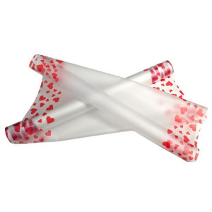folia ozdobna (FM) 50cm*8,5m serca na brzegach
