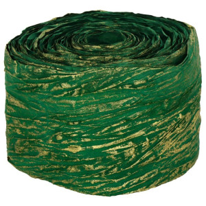 wstążka papierowa metalizowana 8cm*10m zielona
