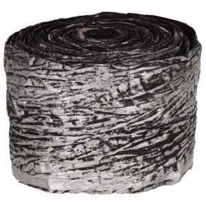 wstążka papierowa metalizowana 8cm*10m czarno-sreb