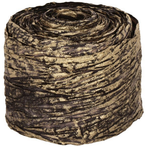 wstążka papierowa metalizowana 8cm*10m czarno-złot