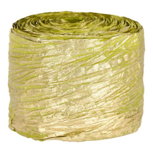 wstążka papierowa metalizowana 8cm*10m j.oliwka