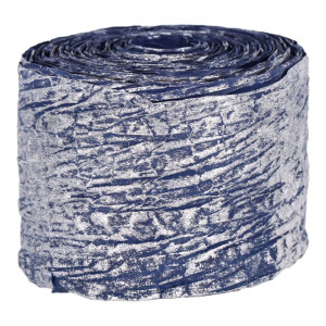 wstążka papierowa metalizowana 8cm*10m granat-sreb
