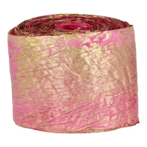 wstążka papierowa metalizowana 8cm*10m brudny róż