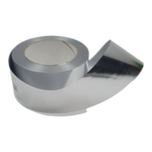 wstążka PCV metalizowana 6cm*50y srebrna
