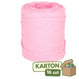 16szt rafia syntetyczna 1cm*200m jasnoróżowa