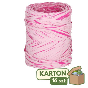 16szt rafia syntetyczna 1cm*200m różowo-amarantowa