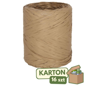 16szt rafia syntetyczna 1cm*200m natura c. (kraft)