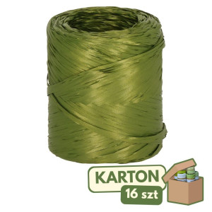 16szt rafia syntetyczna 1cm*200m oliwkowa