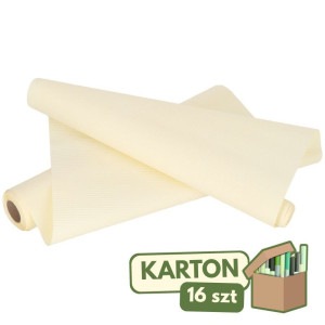 16szt papier karbowany 50cm*10m kremowy